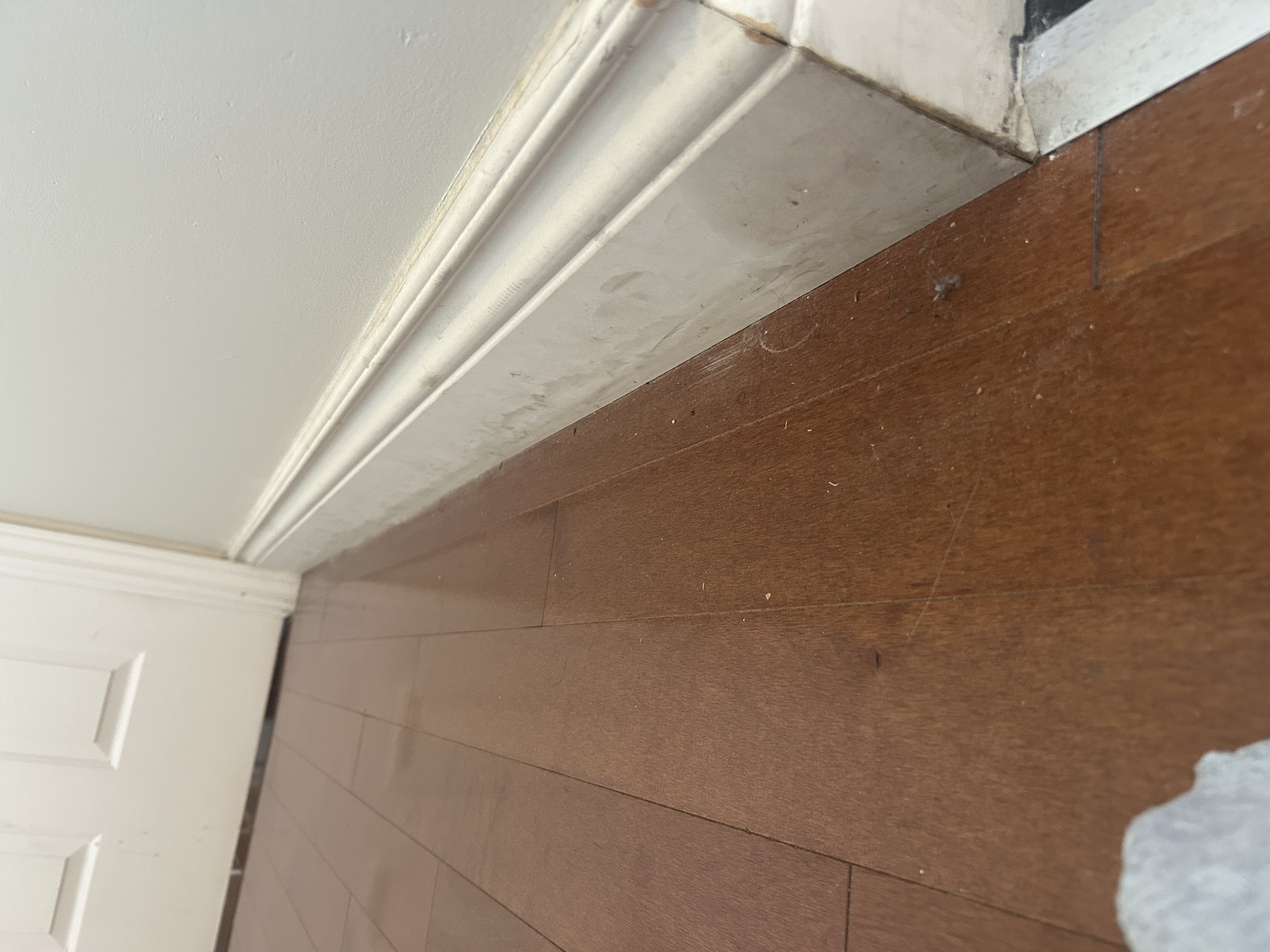 Baseboard before painting
